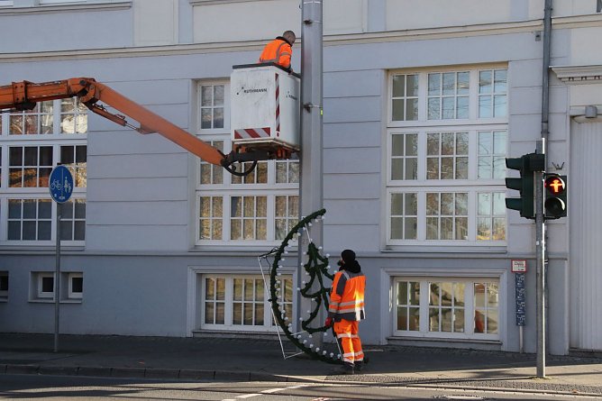 Die Stadtbeleuchtung sorgt für festliche Illumination (Foto: agl) Die Stadtbeleuchtung sorgt für festliche Illumination (Foto: agl)