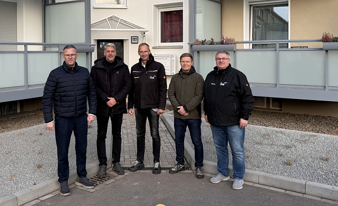 Gunther Hebestreit, Stephan Klante, Sven D&ouml;rmann, Mike Szybalski, Michael Ose (v.l.) (Foto: WBG S&uuml;dharz)