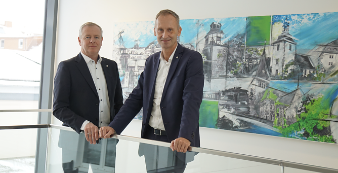 Steffen Loup und Sven Dörmann in der WBG-Geschäftsstelle. (Foto: ssc) Steffen Loup und Sven Dörmann in der WBG-Geschäftsstelle. (Foto: ssc)