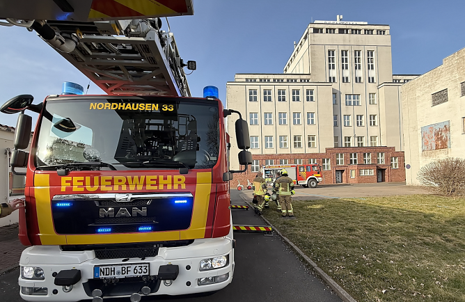 Einsatz bei Reemtsma in Nordhausen (Foto: S. Dietzel)
