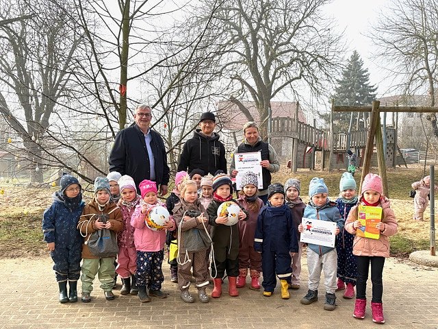Die Kita "Abenteuerland" in Werther wurde erneut ausgezeichnet.  (Foto: Kreissportbund Nordhausen)