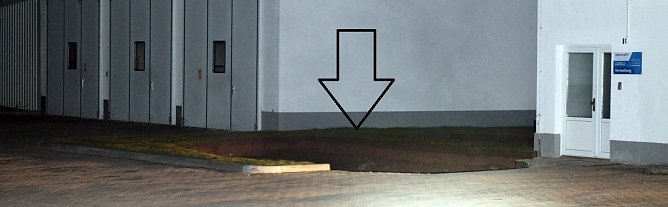 Das erste, klaffende Loch am Abend des 19. Februar (Foto: nnz-Archiv)