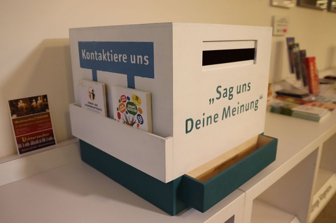 Der Kontaktkasten steht in der Stadtbibliothek.  (Foto: Pressestelle Stadt Nordhausen)