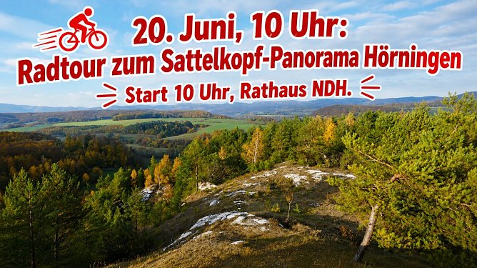 Am 20. Juni geht es mit dem Rad nach Hörningen. (Foto: Pressestelle Stadt Nordhausen) Am 20. Juni geht es mit dem Rad nach Hörningen. (Foto: Pressestelle Stadt Nordhausen)