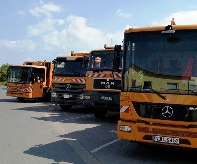 Kommunale Entsorgungsflotte (Foto: J. Piper)