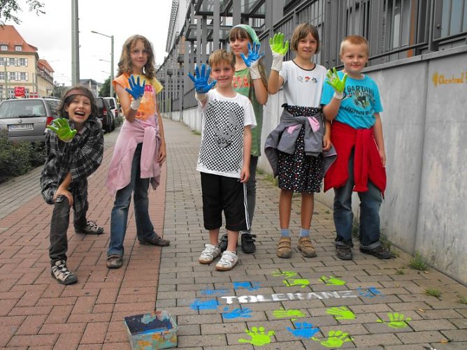 Die Hortkinder der K&auml;the-Kollwitz hatten ihren Spa&szlig; (Foto: Angelo Glashagel)