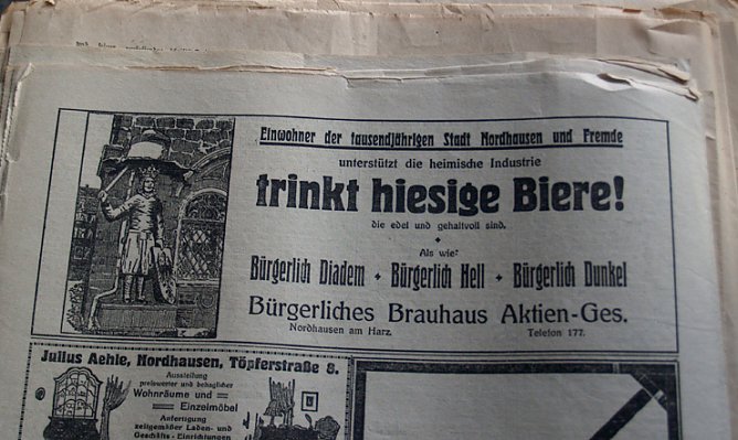 Zeitung von 1927 (Foto: nnz) Zeitung von 1927 (Foto: nnz)