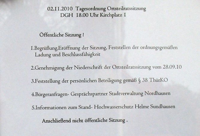 Aushang (Foto: privat)