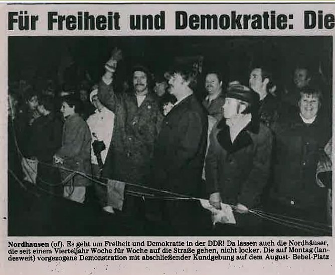 Udo Pichel zur Wendezeit (Foto: Harzkurier)