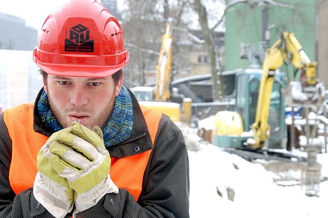 Kalte Arbeit (Foto: IG Bau)