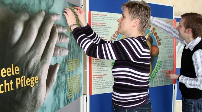 Ausstellung wird vorbereitet (Foto: J. Piper)