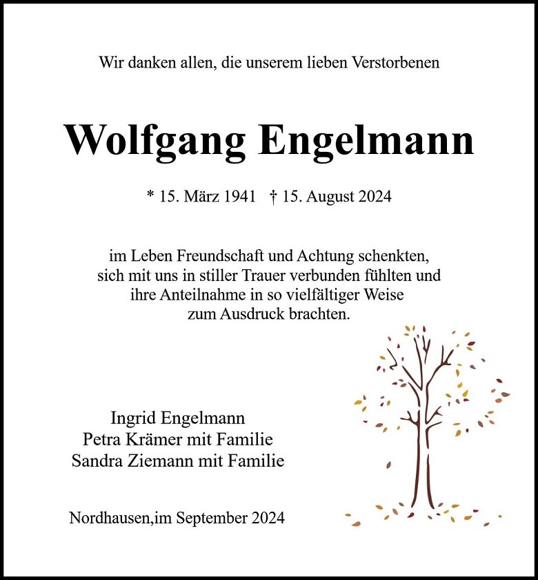 Danksagung (Foto: Bestattung Baumgarten)