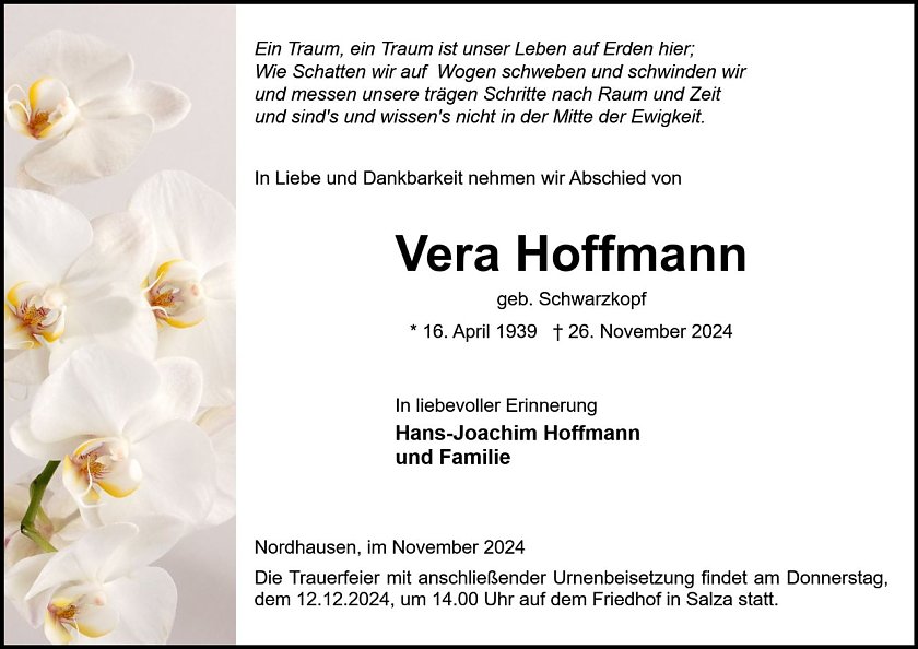 Traueranzeige (Foto: Bestattung Baumgarten)