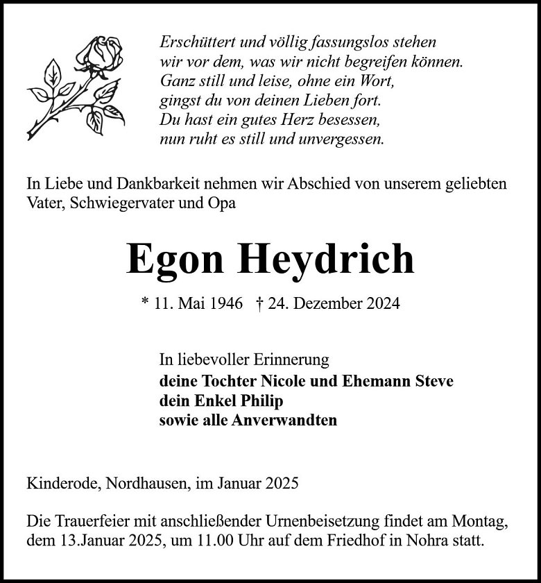 Traueranzeige (Foto: Bestattung Baumgarten)