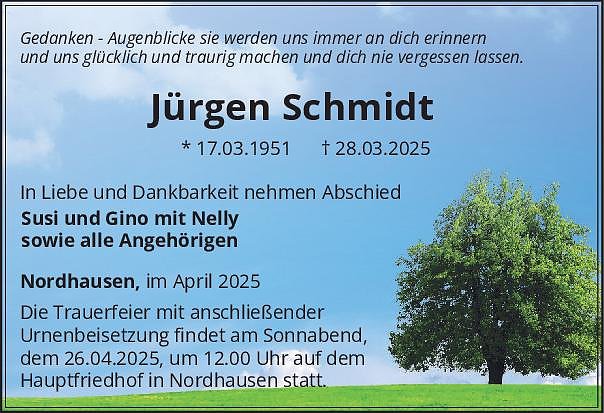 Traueranzeige (Foto: Bestattung Baumgarten)