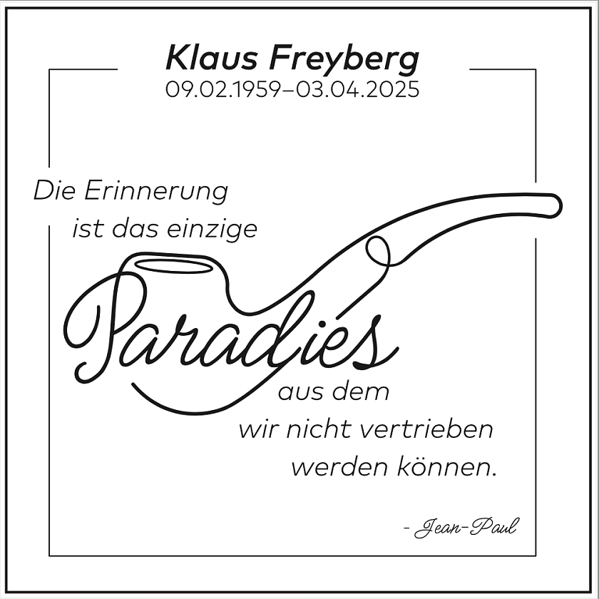 Traueranzeige Freyberg (Foto: Landsiedel)