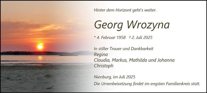 Traueranzeige (Foto: Bestattung Baumgarten)