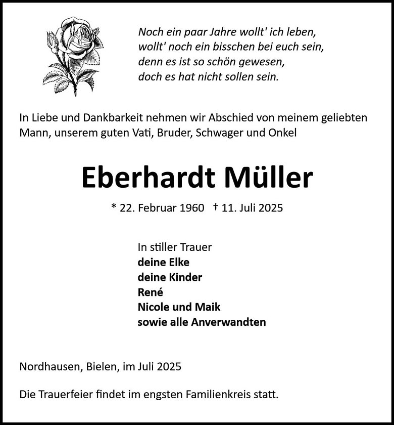 Traueranzeige (Foto: Bestattung Baumgarten)