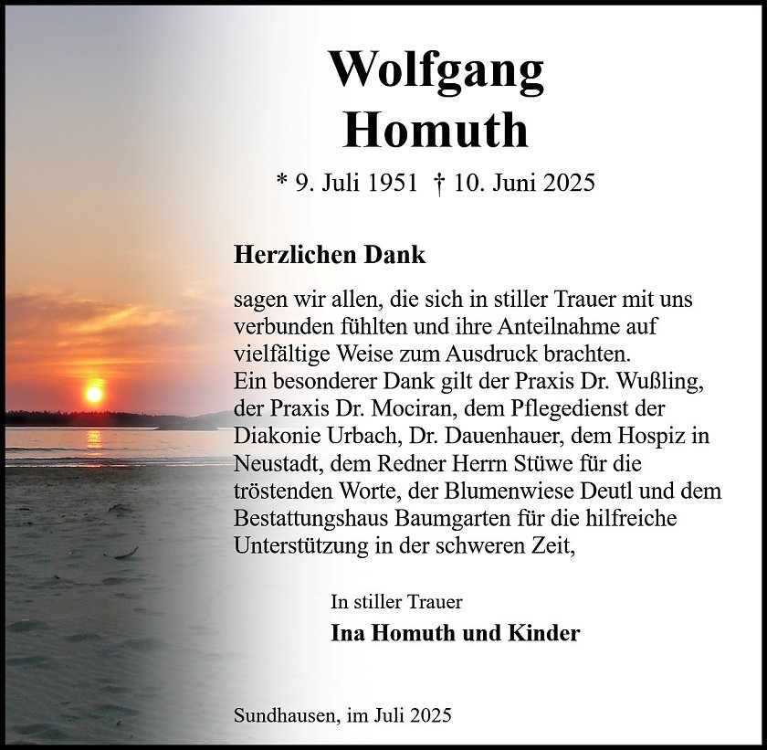 Danksagung (Foto: Bestattung Baumgarten)