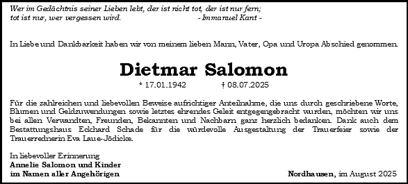 Danksagung (Foto: Schade)