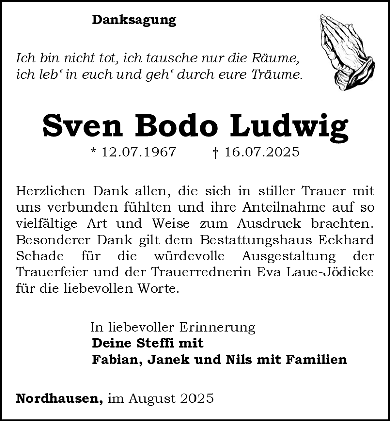 Danksagung (Foto: Schade)