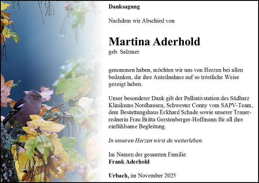 Danksagung (Foto: Schade)