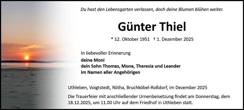 Traueranzeige (Foto: Bestattung Baumgarten)