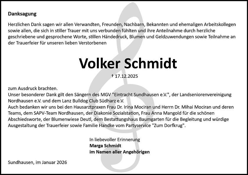 Danksagung (Foto: Bestattung Baumgarten)