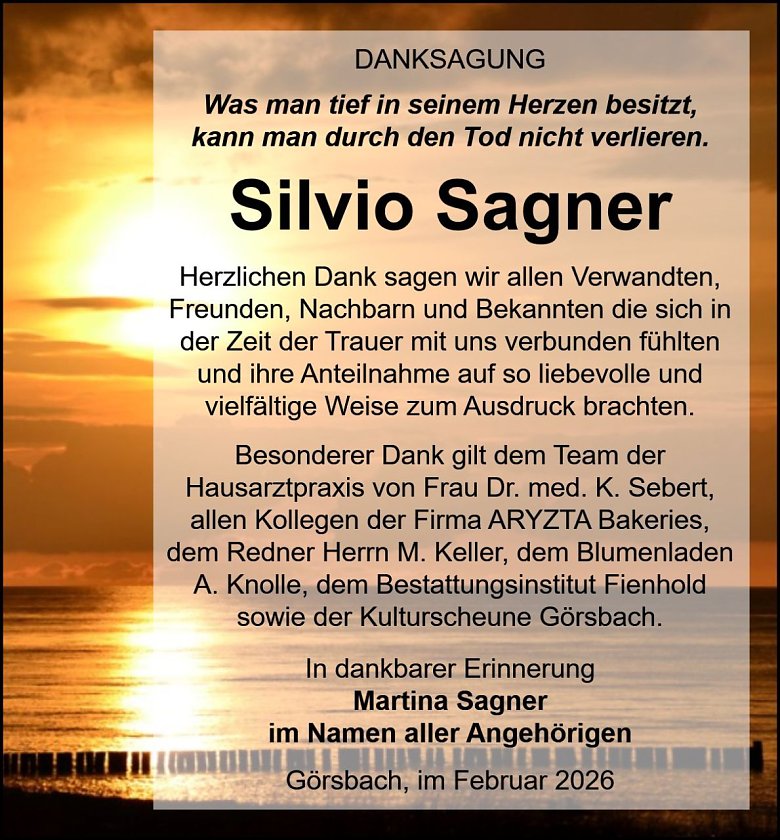 Danksagung (Foto: Bestattungsinstitut Fienhold)