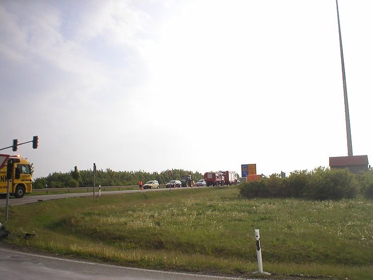 Crash an der Abfahrt