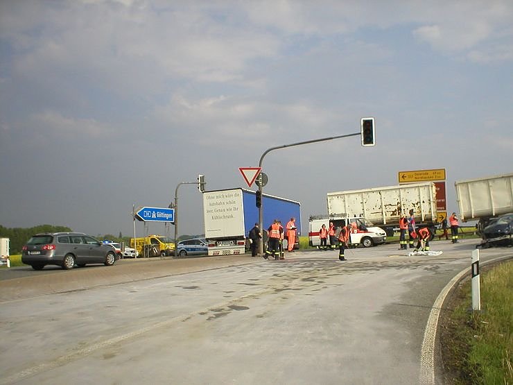 Crash an der Abfahrt