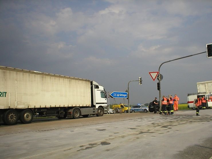 Crash an der Abfahrt