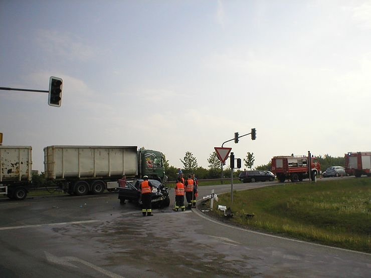 Crash an der Abfahrt