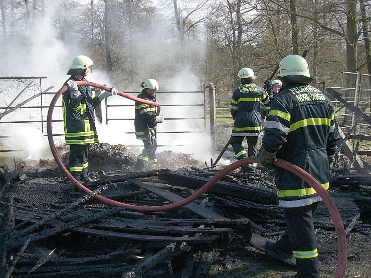 V&ouml;llig zerst&ouml;rt: Die Unterkunft der Rehe