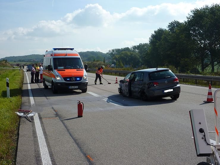 Crash auf der Autobahn