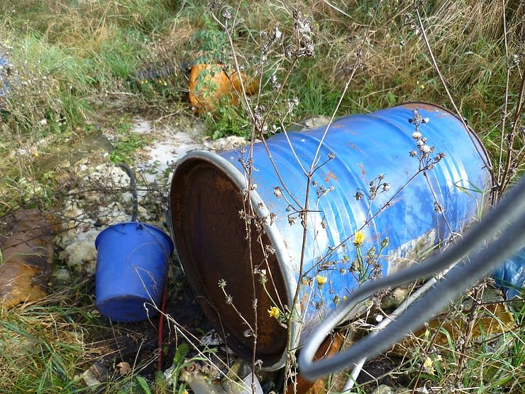 F&auml;sser entsorgt