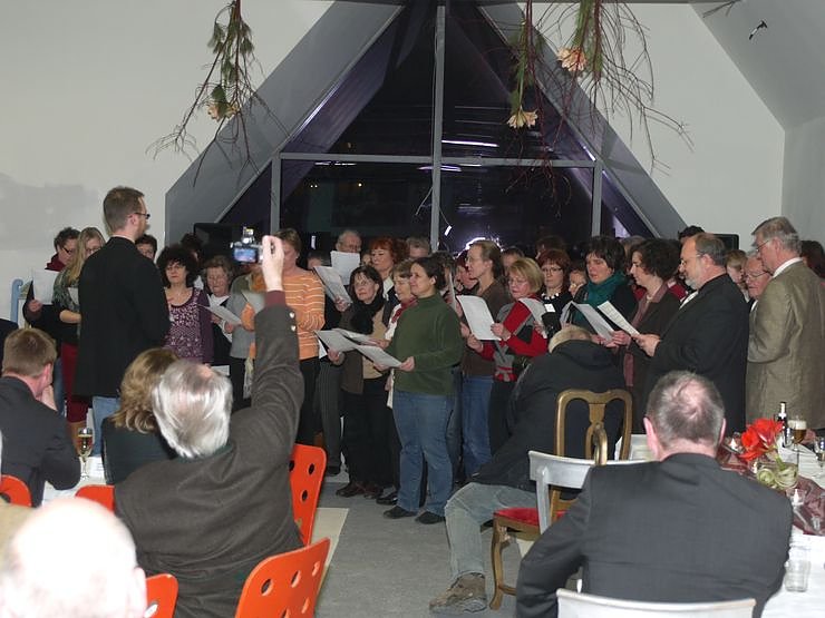 Geburtstagsempfang auf der Baustelle