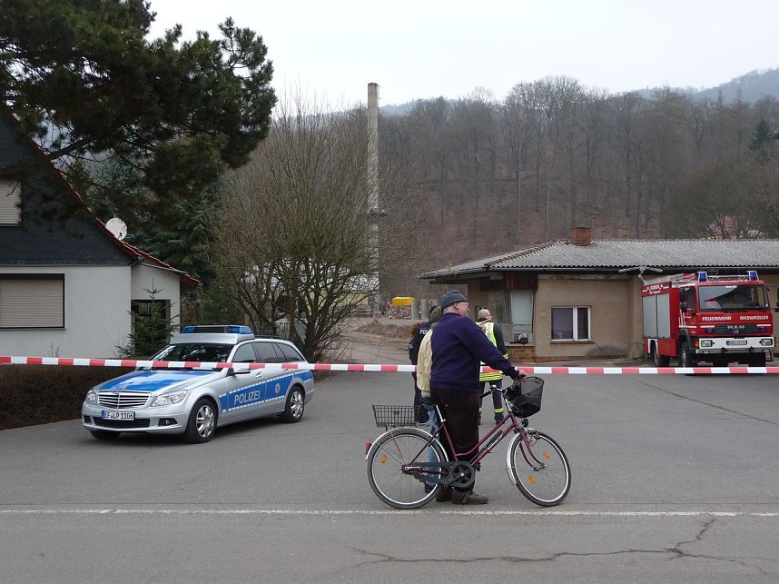 Schornstein gesprengt