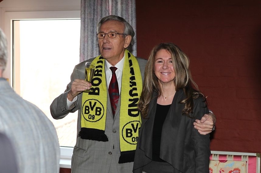 Klaus Becker zum 75.: Jubilar mit Tochter Steffi