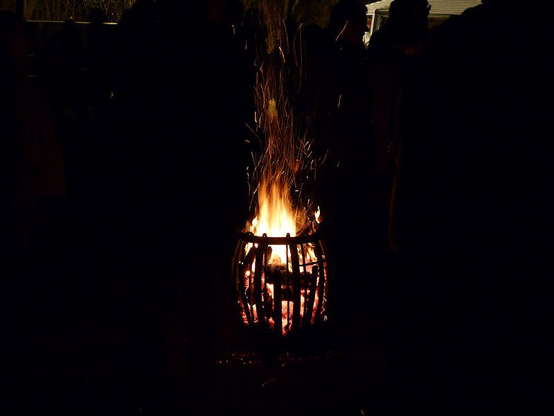 Osterfeuer in Nordhausen-Nord