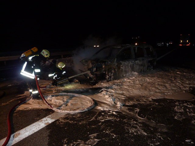 Brand auf der Autobahn