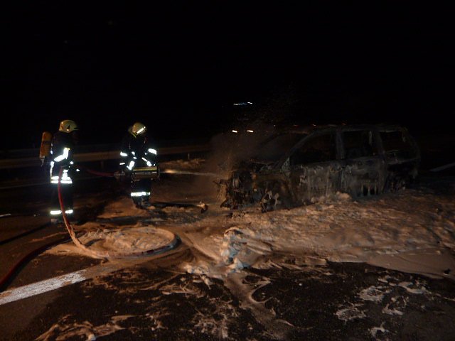 Brand auf der Autobahn