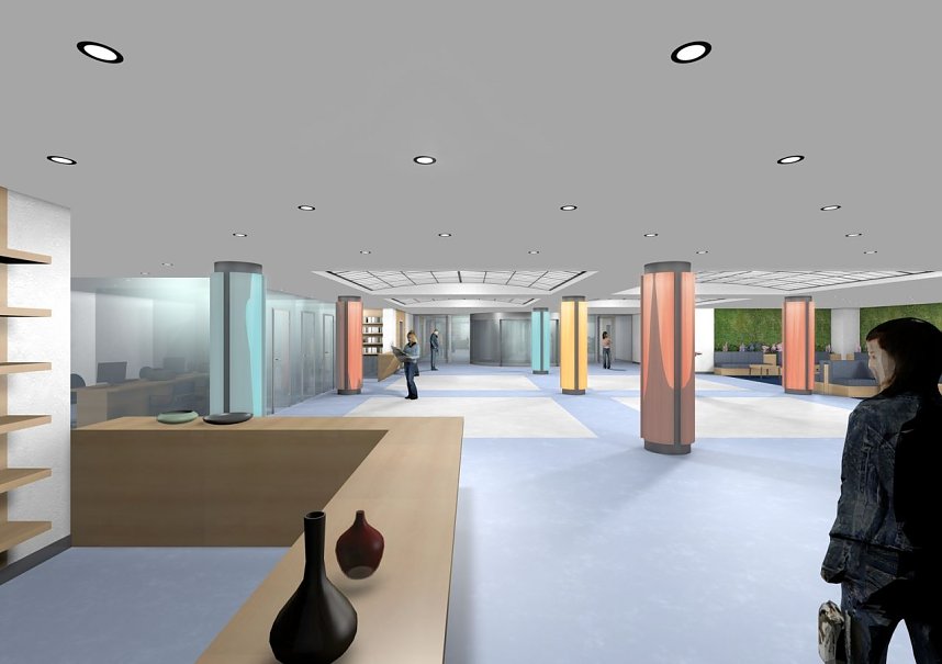 Ansichten: Blick in Richtung Dreht&uuml;r