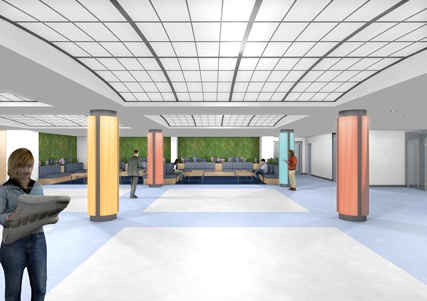 Ansichten: Blick zum Aufenthaltsbereich