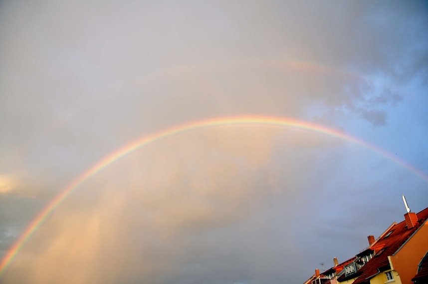 Regenbogen &uuml;ber Nordhausen