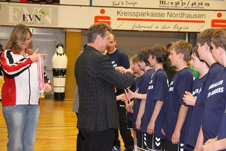 Siegerehrung Handball-Nachwuchs