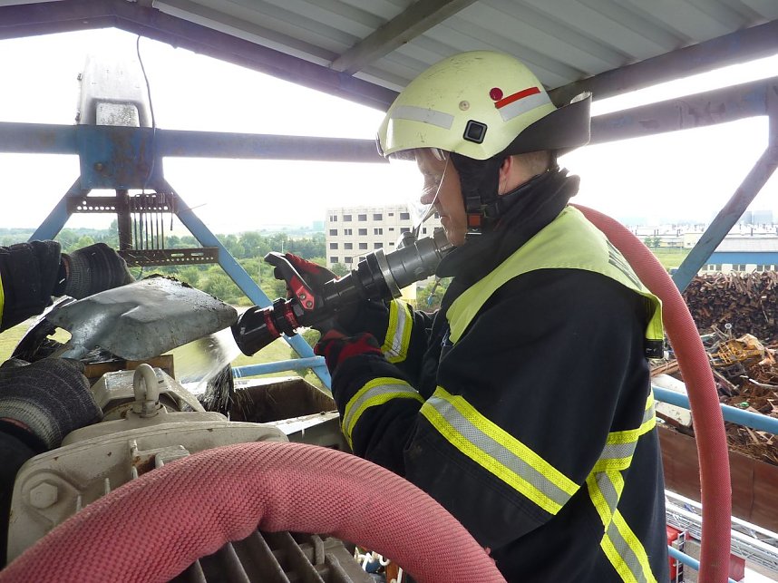 Brand in F&ouml;rderschnecke