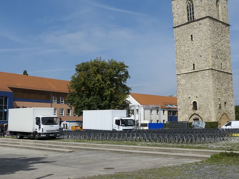 Vorbereitungen auf dem Berg
