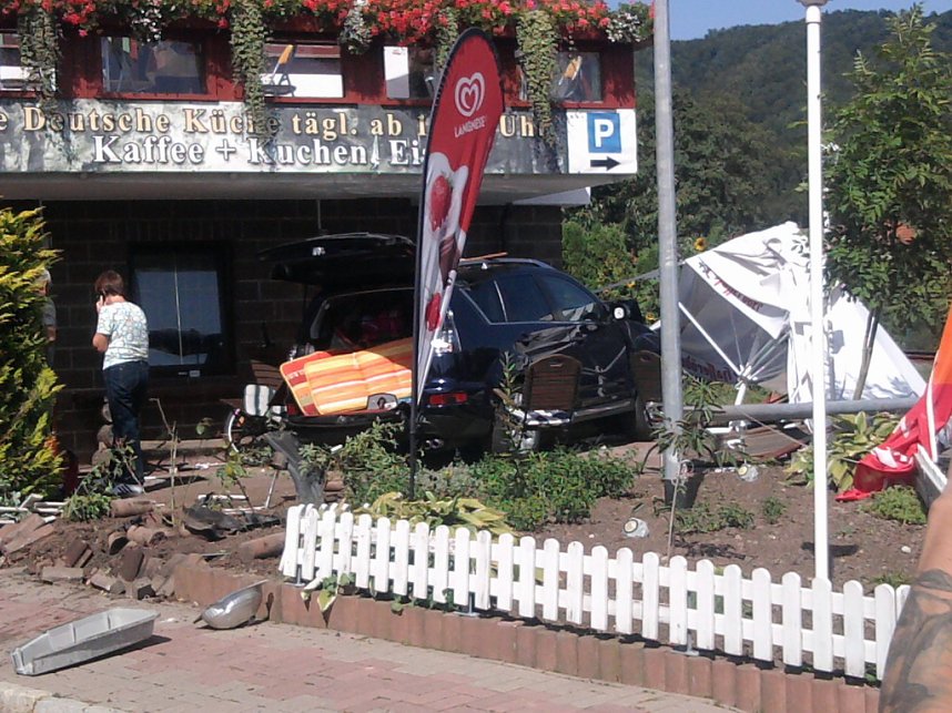 Voll auf die Terasse