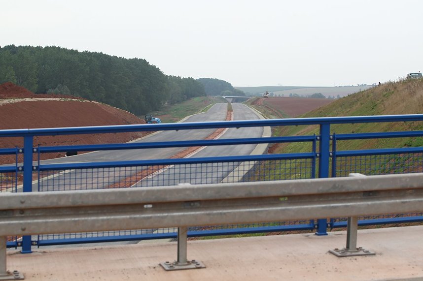 Die Anschlussstelle zwischen Gro&szlig;wechsungen und der B 243